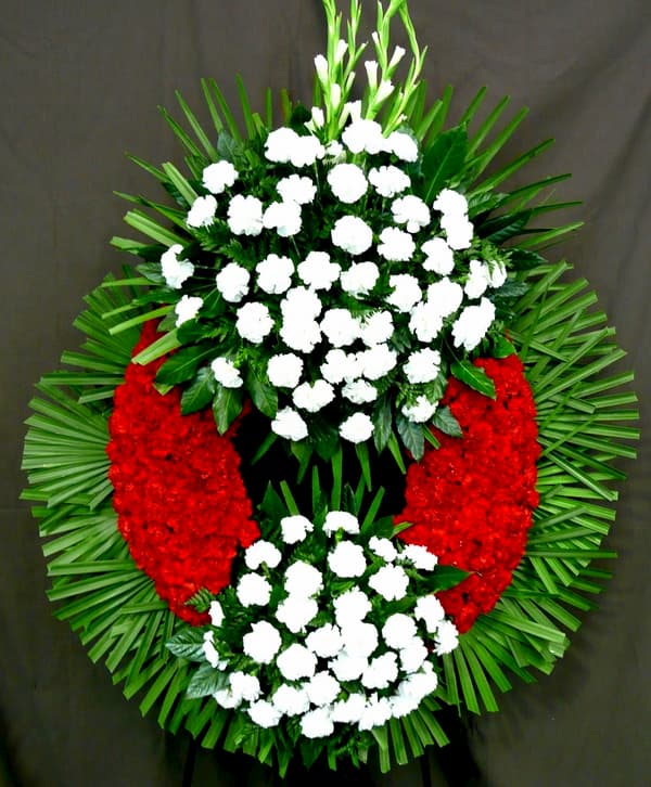 foto de corona de flores para funera en zaragoza