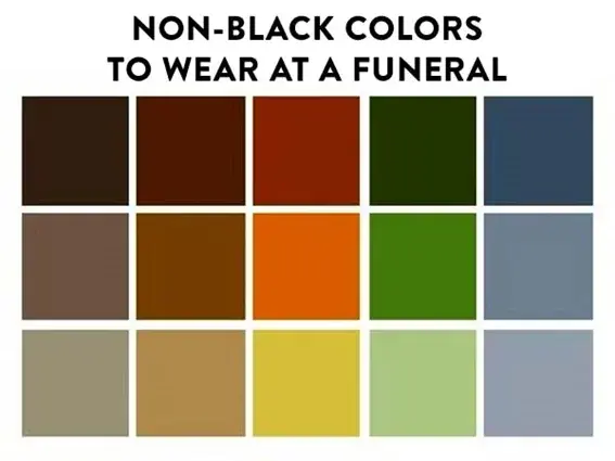 colores sin negro para funeral