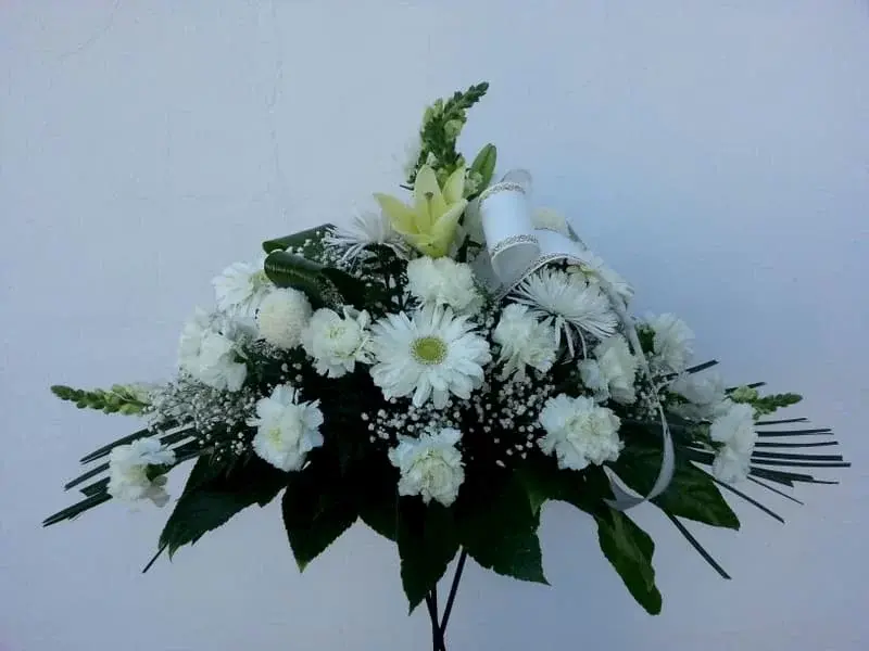 Centro flores blancas